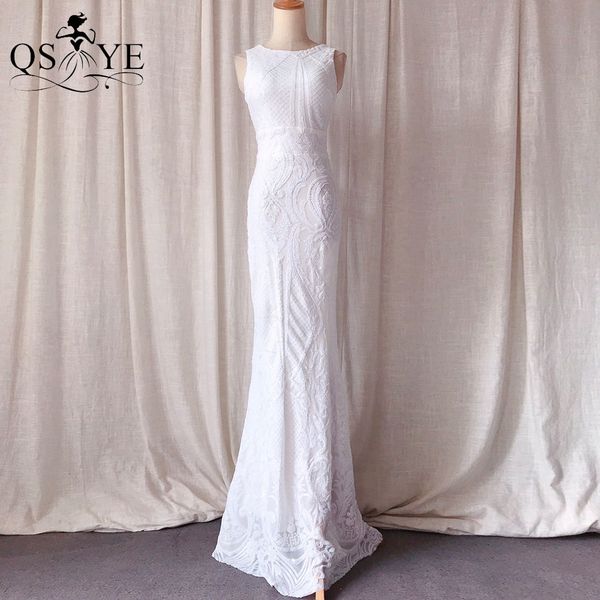 qsyye simple white sequin wedding dress sleeveless pattern lace mermaid bridal gown fitted open low back formal bride long marriage dress
qsyye simple white sequin wedding dress sleeveless pattern lace mermaid bridal gown fitted open low back formal bride long marriage dress