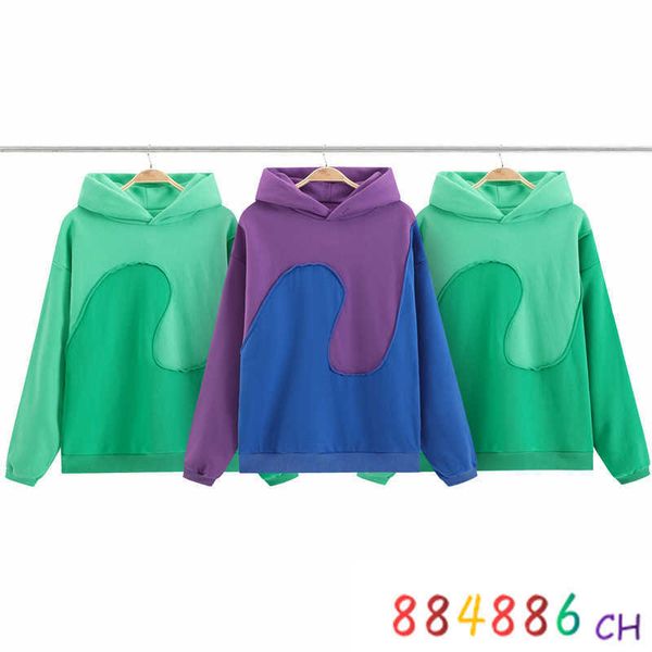 men's hoodies sweatshirts 2022 autumn winter erl hoodies men women plush version irregular patchwork hooded sweatshirts streetwear pull, Black
men's hoodies sweatshirts 2022 autumn winter erl hoodies men women plush version irregular patchwork hooded sweatshirts streetwear pull, Black