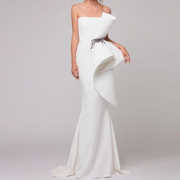 party dresses elegant formal gown evening sash vestido de festa sheer ruffles beaded white mermaid long abendkleider 230208, White;black
party dresses elegant formal gown evening sash vestido de festa sheer ruffles beaded white mermaid long abendkleider 230208, White;black