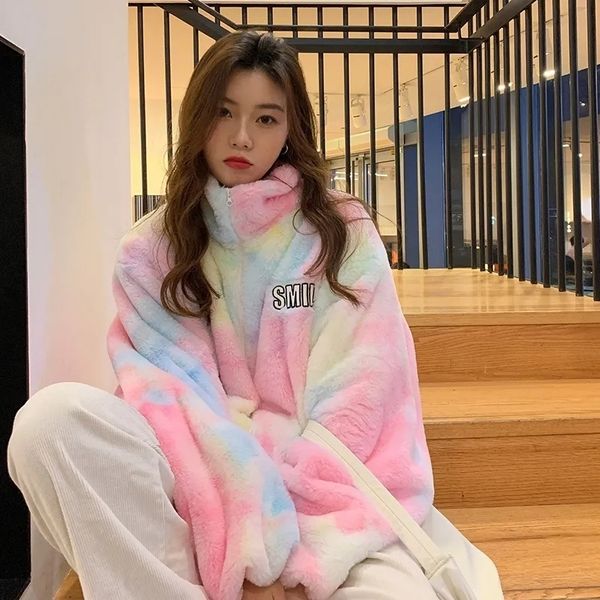 women s jackets japanese winter tie dye pink lamb wool coat women sweatshirt casual cardigan turtleneck kawaii y2k loose warm vintage zip 23, Black;brown
women s jackets japanese winter tie dye pink lamb wool coat women sweatshirt casual cardigan turtleneck kawaii y2k loose warm vintage zip 23, Black;brown