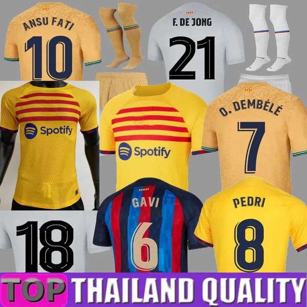 22 23 4th pedri lewandowski barcelonas soccer jerseys gavi #6 ansu fati de futbol ferran 2022 2023 camiseta raphinha football shirt men wome, Black;yellow
22 23 4th pedri lewandowski barcelonas soccer jerseys gavi #6 ansu fati de futbol ferran 2022 2023 camiseta raphinha football shirt men wome, Black;yellow