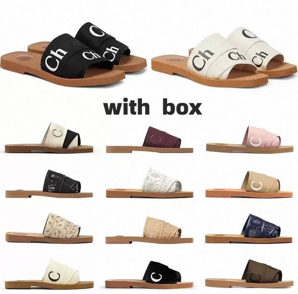 with box designer women slippers sandals woody slipper summer beach rubber canvas shoes scuffs cross woven fashion slide sliders a9dn#, Black
with box designer women slippers sandals woody slipper summer beach rubber canvas shoes scuffs cross woven fashion slide sliders a9dn#, Black