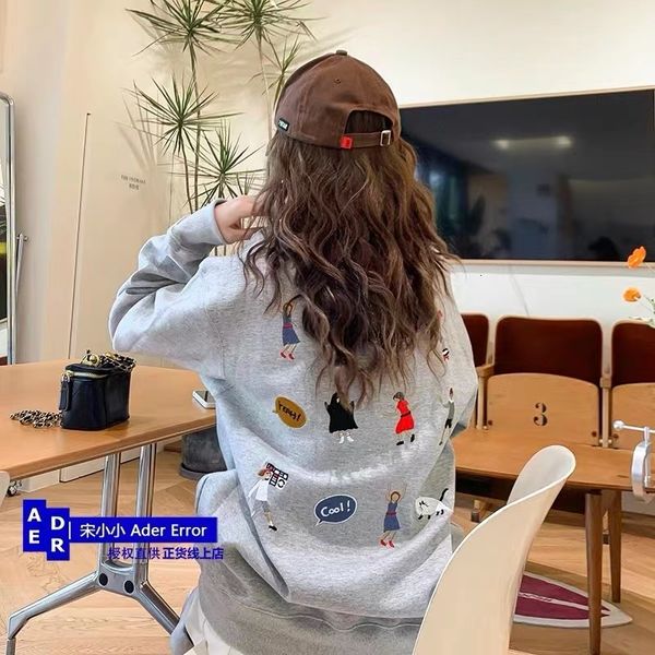 women's hoodies sweatshirts korean autumn and winter pullover sweater personalized embroidery loose relaxed crew neck couple 230208, Black
women's hoodies sweatshirts korean autumn and winter pullover sweater personalized embroidery loose relaxed crew neck couple 230208, Black