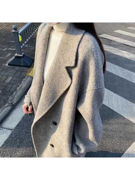 women s knits tees winter korean style double breasted alpaca 90 woolen long overcoat women handmade loose pink gray wool coat jacket 230208, White
women s knits tees winter korean style double breasted alpaca 90 woolen long overcoat women handmade loose pink gray wool coat jacket 230208, White