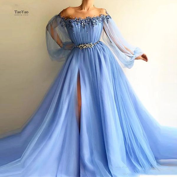 party dresses blue off the shoulder evening bubble long sleeved neckline prom gowns for women night vestidos de novia 230208, White;black
party dresses blue off the shoulder evening bubble long sleeved neckline prom gowns for women night vestidos de novia 230208, White;black