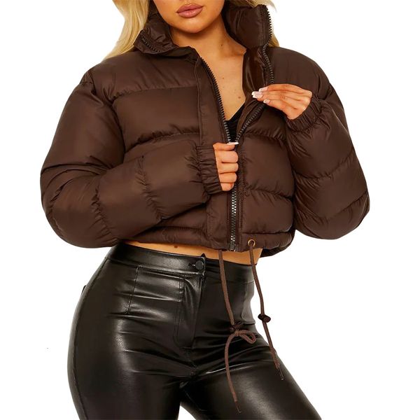 women s jackets tetyseysh down cotton clothes long sleeve stand collar zipper outerwear solid color autumn winter warm coats 230208, Black;brown
women s jackets tetyseysh down cotton clothes long sleeve stand collar zipper outerwear solid color autumn winter warm coats 230208, Black;brown