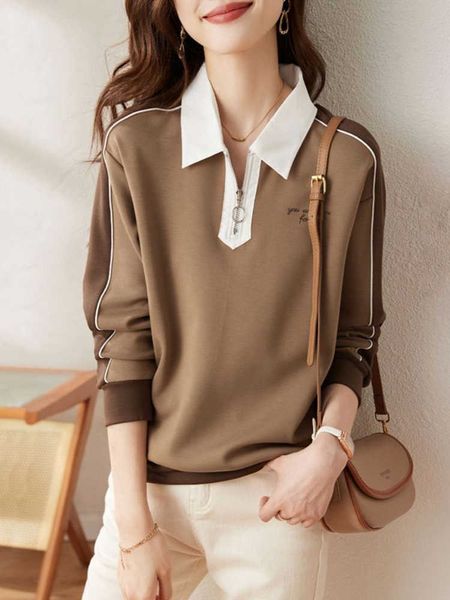women's sweaters down parkas spring women pullovers fashion korean loose jumpers female polo collar long sleeves casual solid color zip, White;black
women's sweaters down parkas spring women pullovers fashion korean loose jumpers female polo collar long sleeves casual solid color zip, White;black
