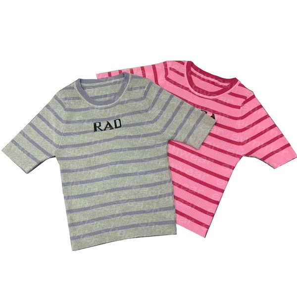 fashion stripe knits tee women short sleeve tees crew neck knitted spring summer knits, White
fashion stripe knits tee women short sleeve tees crew neck knitted spring summer knits, White