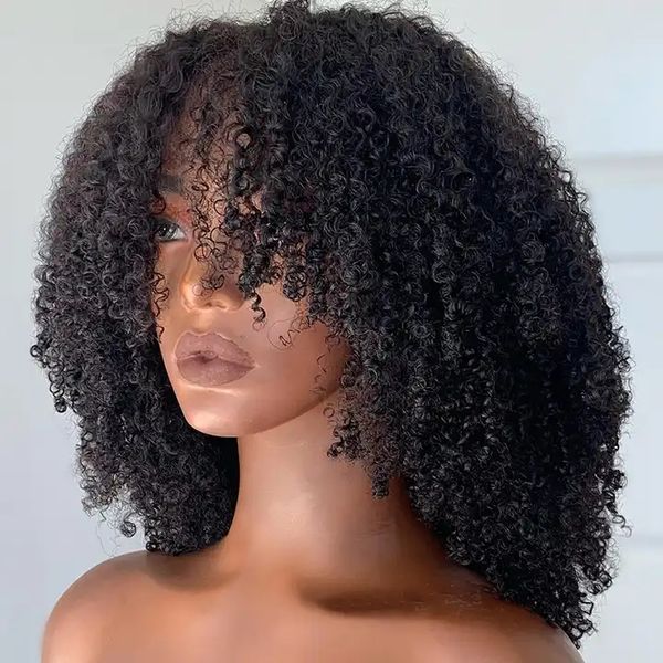 brazilian kinky curly full machine made wigs human hair african 4a 4b coily kinki afro short bob wigs with bangs for black women natural col, Black;brown
brazilian kinky curly full machine made wigs human hair african 4a 4b coily kinki afro short bob wigs with bangs for black women natural col, Black;brown