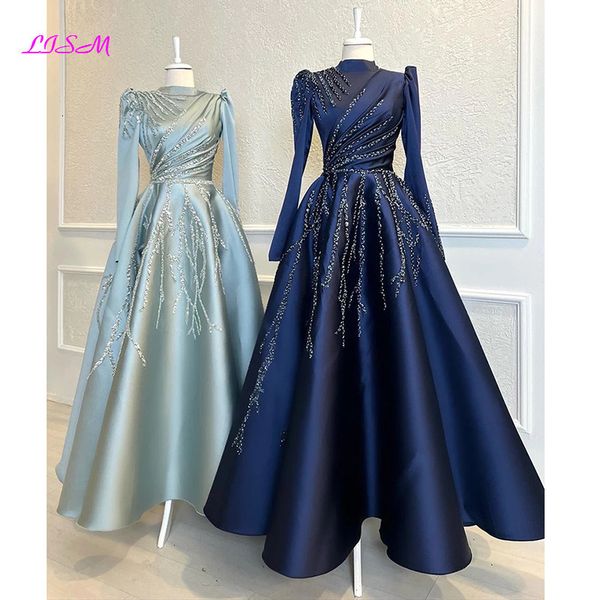 party dresses navy satin beaded long sleeve muslim evening moroccan caftan high neck formal ball gowns robe de soiree 230208, White;black
party dresses navy satin beaded long sleeve muslim evening moroccan caftan high neck formal ball gowns robe de soiree 230208, White;black