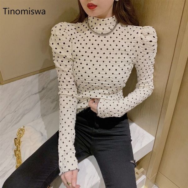 women s t shirt puff sleeve polka dot t shirt women turtleneck slim fit casual all match tshirts female korean style camisetas mujer 230208, White
women s t shirt puff sleeve polka dot t shirt women turtleneck slim fit casual all match tshirts female korean style camisetas mujer 230208, White