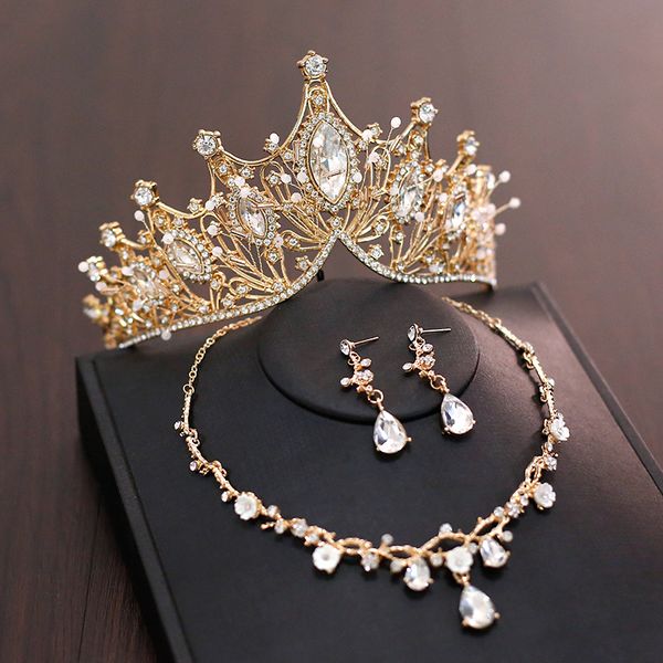bracelet necklace gold color floral crystal bridal jewelry sets tiaras pageant crowns earrings necklace women prom party wedding dress jewel, Silver
bracelet necklace gold color floral crystal bridal jewelry sets tiaras pageant crowns earrings necklace women prom party wedding dress jewel, Silver