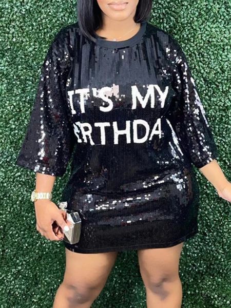 plus size dresses lw plus size mini dress sequined letter print drop shoulder straight oneck shiny style women female birthday party clubwea, Black
plus size dresses lw plus size mini dress sequined letter print drop shoulder straight oneck shiny style women female birthday party clubwea, Black