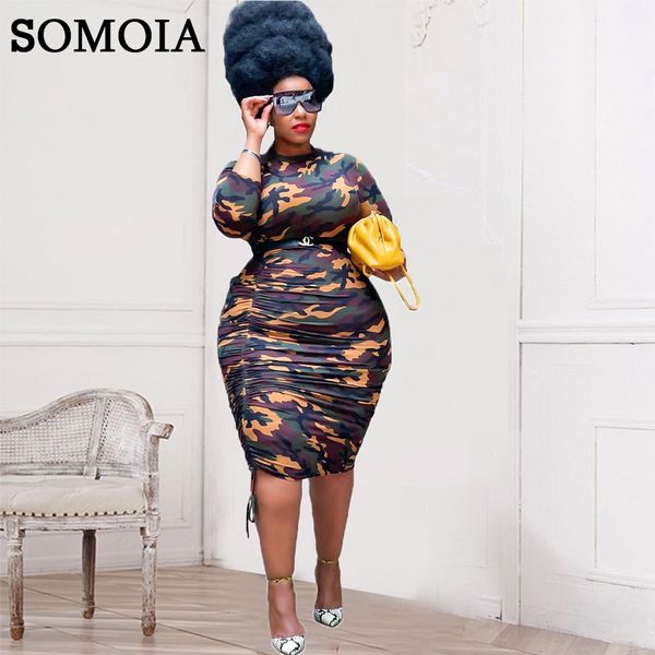 plus size dresses plus size women clothing casual camouflage mini dress shirring irregular bodycon dresses streetwear three quater sleeve dr, Black
plus size dresses plus size women clothing casual camouflage mini dress shirring irregular bodycon dresses streetwear three quater sleeve dr, Black