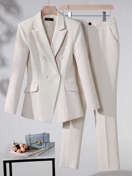 womens two piece pants red black blue apricot 2 set formal pant suit women female blazer jacket and trouser for office ladies work wear 2302, White
womens two piece pants red black blue apricot 2 set formal pant suit women female blazer jacket and trouser for office ladies work wear 2302, White