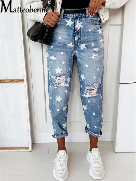 women's jeans autumn boyfriend woman slim hole for ladies with five pointed star ripped street casual blue denim pants 230209
women's jeans autumn boyfriend woman slim hole for ladies with five pointed star ripped street casual blue denim pants 230209