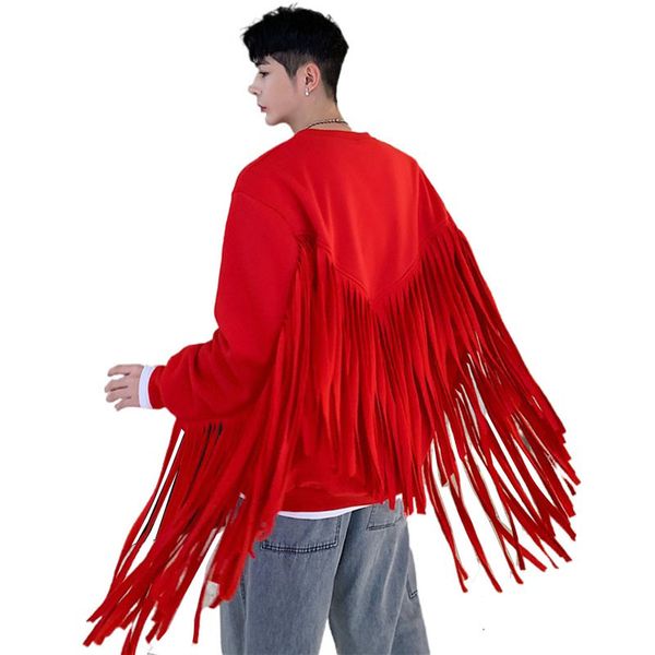 men s hoodies sweatshirts men long tassle pullover male women hip hop streetwear casual black red hoodie stage show clothing 230208
men s hoodies sweatshirts men long tassle pullover male women hip hop streetwear casual black red hoodie stage show clothing 230208