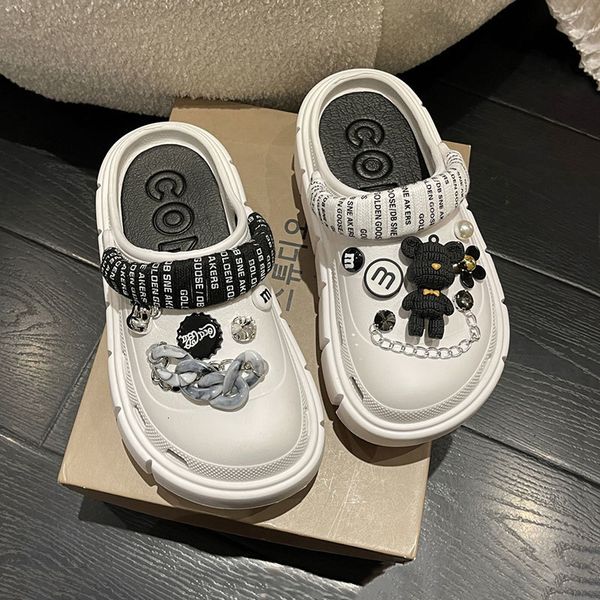 slippers mo dou fashion charms clog shoes outdoor women slippers thick sole summer sandals for girls 230209, Black
slippers mo dou fashion charms clog shoes outdoor women slippers thick sole summer sandals for girls 230209, Black
