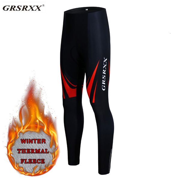 Image of Cycling Pants GRSRXX Cycling Pants Bicycle Team Pro Cycling Trousers Winter Keep Warm Men Bicycle Racing Bib Pants With 5D Gel Padded 230209