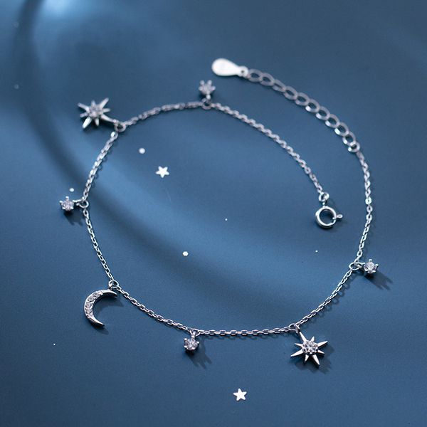 anklets star of david and moon anklet ornament bracelet on the leg chain 925 sterling silve fashion jewelry anklets for women 21cm 230209, Red;blue
anklets star of david and moon anklet ornament bracelet on the leg chain 925 sterling silve fashion jewelry anklets for women 21cm 230209, Red;blue