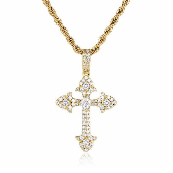 necklace pendants cuban chain jewelry fried dough twist chain copper inlaid zircon cross pendant fashion men hip hop necklace luxury hiphop, Silver
necklace pendants cuban chain jewelry fried dough twist chain copper inlaid zircon cross pendant fashion men hip hop necklace luxury hiphop, Silver
