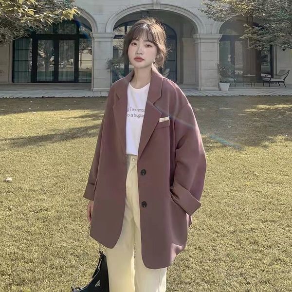 women's suits blazers black high sense spring and autumn korean loose casual grey fashion blazer women 230208, White;black
women's suits blazers black high sense spring and autumn korean loose casual grey fashion blazer women 230208, White;black
