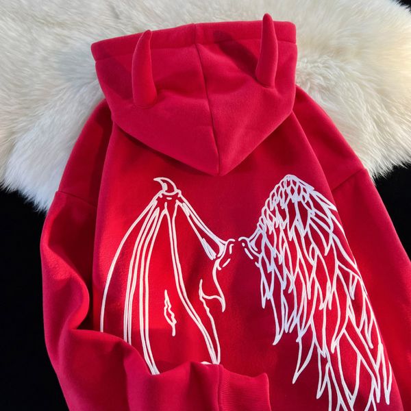 men s hoodies sweatshirts american hip hop ox horn wing red hooded harajuku oversize pullovers men fashion autumn sudaderas hombre 230208, Black
men s hoodies sweatshirts american hip hop ox horn wing red hooded harajuku oversize pullovers men fashion autumn sudaderas hombre 230208, Black