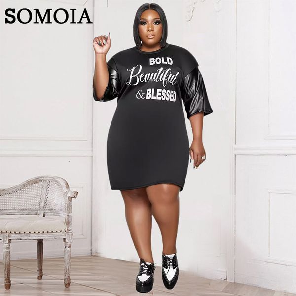 plus size dresses plus size women clothing 5x fashion patchwork letter half sleeve leather sleeve t-shirt short large dress wholesale drop 2, Black
plus size dresses plus size women clothing 5x fashion patchwork letter half sleeve leather sleeve t-shirt short large dress wholesale drop 2, Black