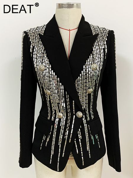 women's suits blazers deat 2023 autumn blazer fashion notched loose double breasted long sleeve sequins suit jackets female 17a169 2302, White;black
women's suits blazers deat 2023 autumn blazer fashion notched loose double breasted long sleeve sequins suit jackets female 17a169 2302, White;black