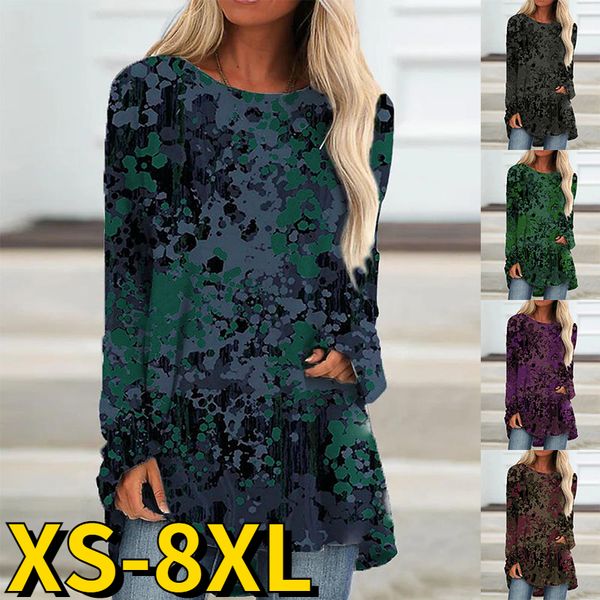 women's t-shirt autumn abstract print female everyday street temperament t-shirt fashion casual long sleeve round neck loose size tee 2, White
women's t-shirt autumn abstract print female everyday street temperament t-shirt fashion casual long sleeve round neck loose size tee 2, White