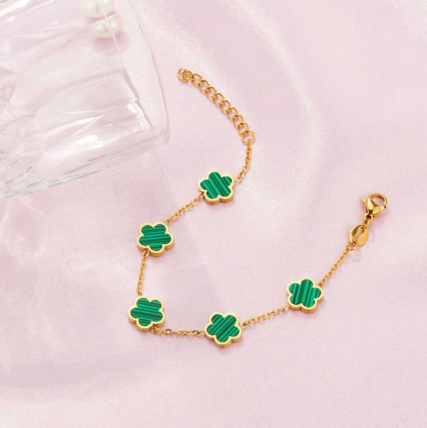 designer bracelet jewlery for women carlidana new luxury green flower charm women's gift high-quality gold stainless steel clover jewel, Black
designer bracelet jewlery for women carlidana new luxury green flower charm women's gift high-quality gold stainless steel clover jewel, Black