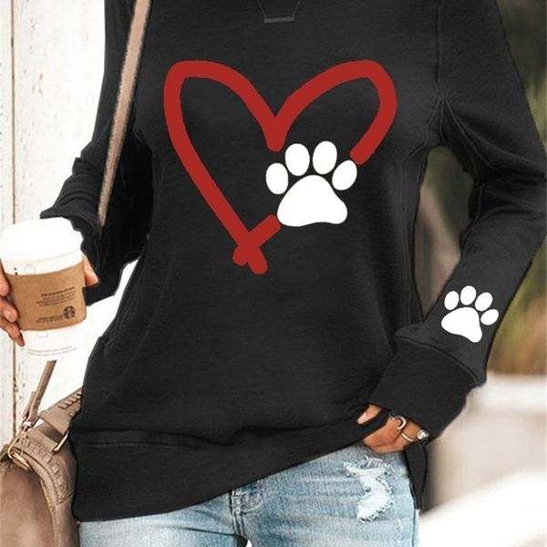 women's hoodies sweatshirts fashion women sweatshirt cute heart dog paw printing ladies pullover cotton solid female hoodie hipster cam, Black
women's hoodies sweatshirts fashion women sweatshirt cute heart dog paw printing ladies pullover cotton solid female hoodie hipster cam, Black