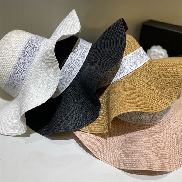 summer ruffle straw hat luxury hats fashion mens womens bucket hat sun protection lady travel beach sunhat designer large eaves caps, Blue;gray
summer ruffle straw hat luxury hats fashion mens womens bucket hat sun protection lady travel beach sunhat designer large eaves caps, Blue;gray