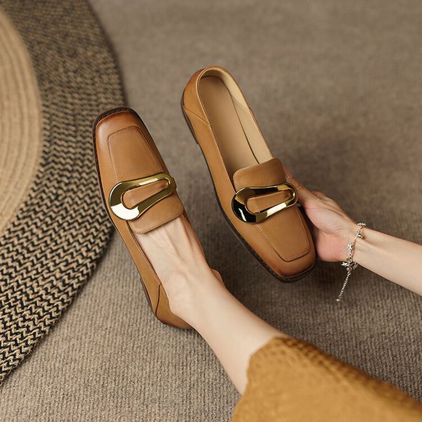 british style gold metal buckle driving loafers low heel genuine leather womens lazy flats shoe, Black
british style gold metal buckle driving loafers low heel genuine leather womens lazy flats shoe, Black