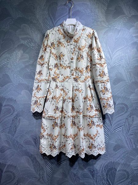 spring new dress plain elegant standing neck print long sleeve, Black;gray
spring new dress plain elegant standing neck print long sleeve, Black;gray