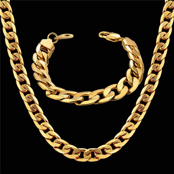 bracelet necklace men women's dubai jewelry sets gold color stainless steel necklace bracelet set hiphop curb cuban thick chain wholesa, Silver
bracelet necklace men women's dubai jewelry sets gold color stainless steel necklace bracelet set hiphop curb cuban thick chain wholesa, Silver