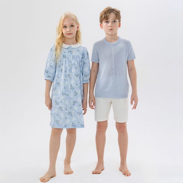 t shirts 2023 spring summer cotton floral girls dress with lining teen clothes baby romper kids loose clothing set 7300 230208, Blue
t shirts 2023 spring summer cotton floral girls dress with lining teen clothes baby romper kids loose clothing set 7300 230208, Blue