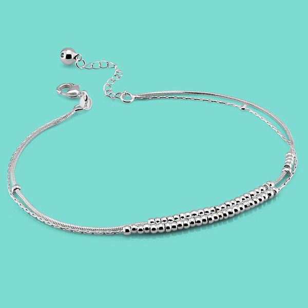 anklets summer women's 925 sterling silver anklet minimalist round bead chain ankle bracelet femal body jewelry solid silver chain 2302, Red;blue
anklets summer women's 925 sterling silver anklet minimalist round bead chain ankle bracelet femal body jewelry solid silver chain 2302, Red;blue