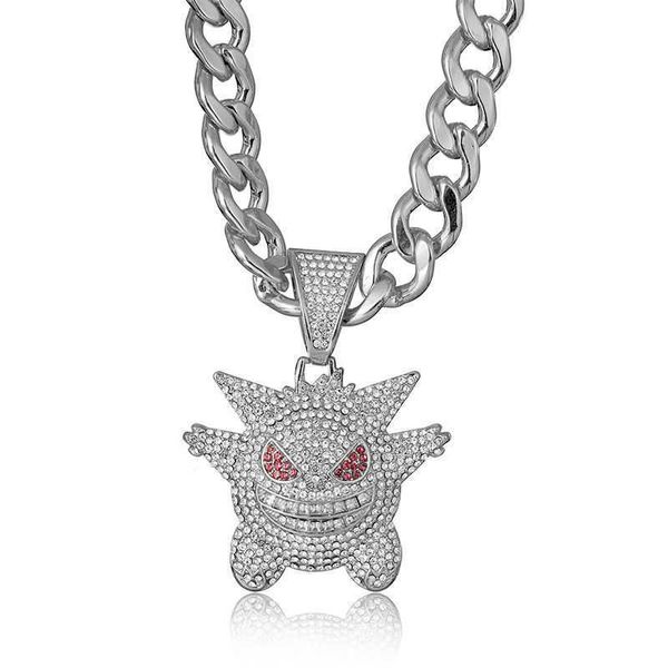 pendant necklaces fashion cartoon animation geng ghost pet elf pendant hiphop diamond inlaid hip hop necklace men and women, Silver
pendant necklaces fashion cartoon animation geng ghost pet elf pendant hiphop diamond inlaid hip hop necklace men and women, Silver