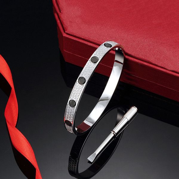 female bracelet 3 rows gold diamond bracelet designer bangle bracelet size 16-19, Black
female bracelet 3 rows gold diamond bracelet designer bangle bracelet size 16-19, Black