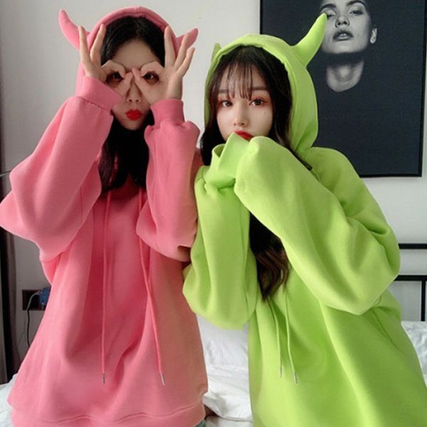 women s hoodies sweatshirts baggy sweatshirt with horns cartoon pullover women streetwear poleron mujer plain korean oversized boyfriend 230, Black
women s hoodies sweatshirts baggy sweatshirt with horns cartoon pullover women streetwear poleron mujer plain korean oversized boyfriend 230, Black