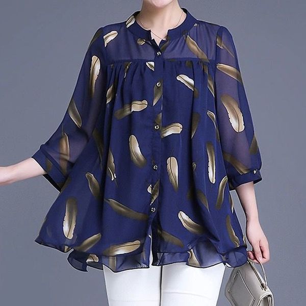 women's blouses shirts women's 3/4 sleeve casual printed chiffon blouse summer fashion single-breasted thin loose pullovers shirt, White
women's blouses shirts women's 3/4 sleeve casual printed chiffon blouse summer fashion single-breasted thin loose pullovers shirt, White