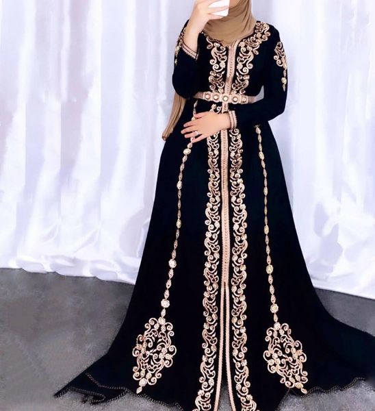 elegant muslim moroccan kaftan evening dresses long sleeves a line satin formal party gowns arabic dubai abaya caftan gold embroidery beaded, Black;red
elegant muslim moroccan kaftan evening dresses long sleeves a line satin formal party gowns arabic dubai abaya caftan gold embroidery beaded, Black;red