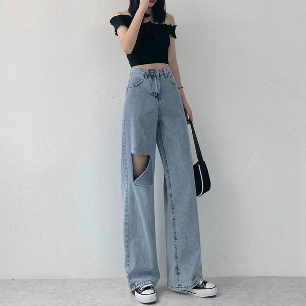 women's jeans woman pants summer high waist loose straight ripped for women pantalones vaqueros mujer 230209, Blue
women's jeans woman pants summer high waist loose straight ripped for women pantalones vaqueros mujer 230209, Blue