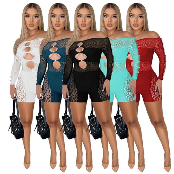 2023 designer hollow out rompers spring summer clothes women long sleeve bodycon jumpsuits one piece outfits mesh skinny playsuits club wear, Black;white
2023 designer hollow out rompers spring summer clothes women long sleeve bodycon jumpsuits one piece outfits mesh skinny playsuits club wear, Black;white