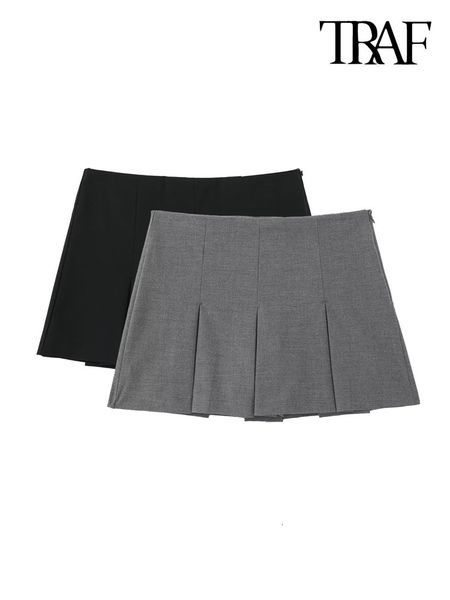 women's shorts traf women fashion with pleated shorts skirts vintage high waist side zipper female skort mujer 230209, White;black
women's shorts traf women fashion with pleated shorts skirts vintage high waist side zipper female skort mujer 230209, White;black