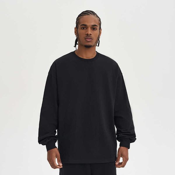 2023 new 280g pure cotton loose base long-sleeved t-shirt men's fashion brand color matching, White;black
2023 new 280g pure cotton loose base long-sleeved t-shirt men's fashion brand color matching, White;black