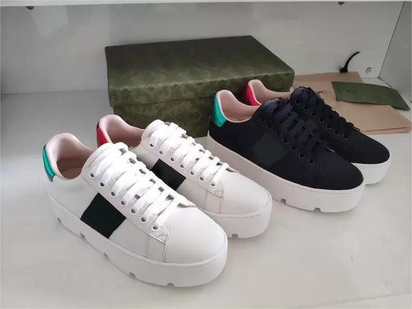 women platform shoes designer plate-forme shoe womens trainers fashion striped sneakers retro embroidered bee high-quality leather sneaker l, Black
women platform shoes designer plate-forme shoe womens trainers fashion striped sneakers retro embroidered bee high-quality leather sneaker l, Black