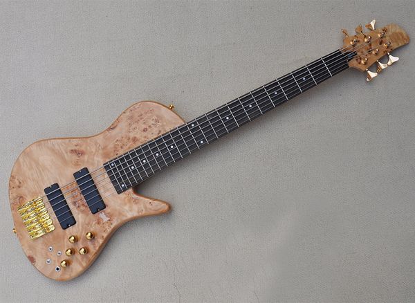 6 strings neck thru body electric bass guitar with burl maple veneer rosewood fingerboard can be customized
6 strings neck thru body electric bass guitar with burl maple veneer rosewood fingerboard can be customized