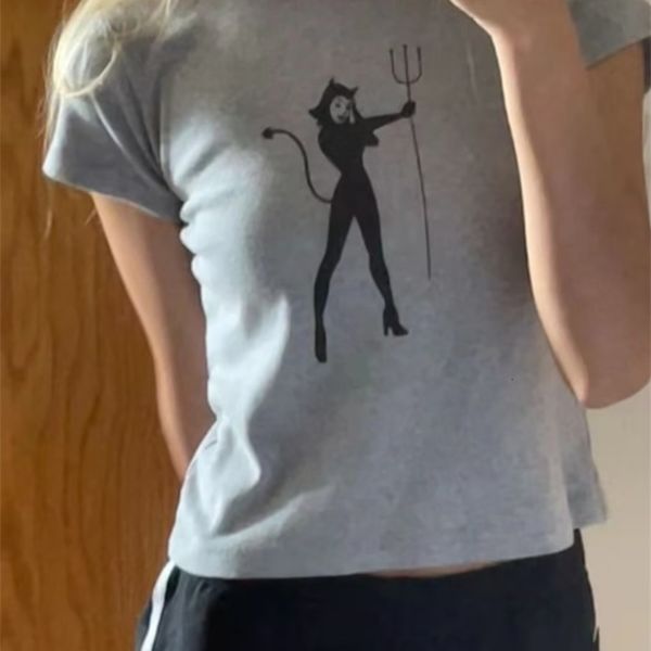 women's t shirt casual women grey soft cotton o neck devil printed slim tees summer fashion ladies female short sleeves 230105, White
women's t shirt casual women grey soft cotton o neck devil printed slim tees summer fashion ladies female short sleeves 230105, White